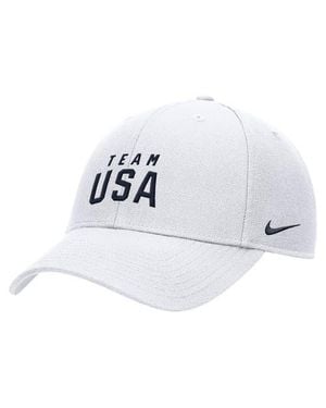 Nike Team Usa Dri-Fit Club Adjustable Hat - White