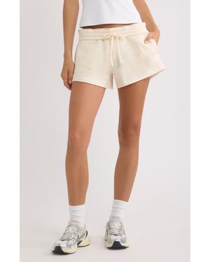 BP. Foldover Fleece Mini Sweat Shorts - White