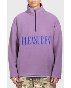 Pleasures Onyx Oversize Half Zip Fleece Pullover - Purple