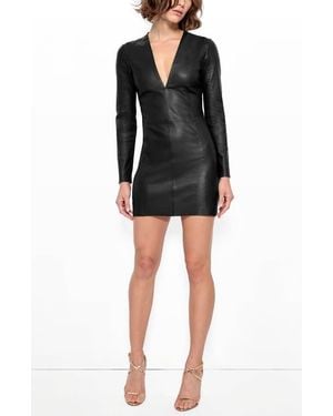 AS by DF Demeter Stretch Leather Dress - Black