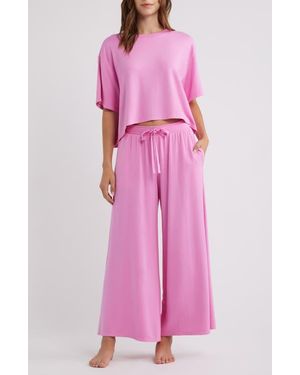 Open Edit Comfy Jersey Pajamas - Pink