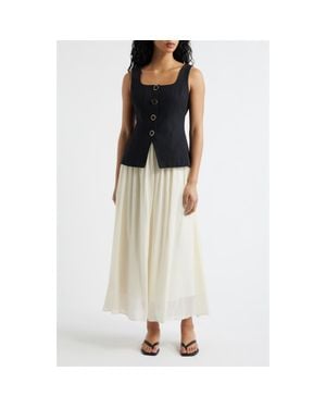 Moon River Sleeveless Two-Piece Dress - Multicolor