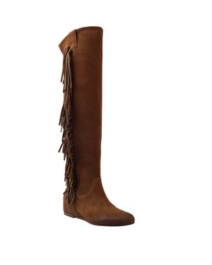 Zigi Brooklynne Knee High Wedge Boot - Brown