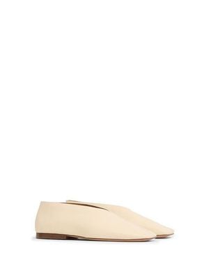 Mansur Gavriel Square Toe Flat - Natural
