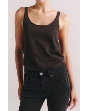 DL1961 Scoop Neck Merino Wool Knit Tank - Black