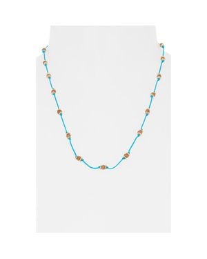 Madewell Long Beaded Silk Necklace - Metallic
