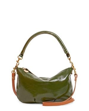 Clare V. Petit Moyen Leather Messenger Bag - Green