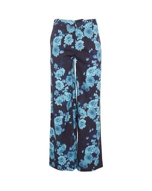 lords of harlech Phillis Wide Leg Tailored Pant Montgat Paisley - Blue