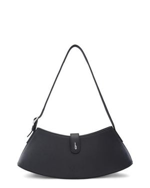 BEHNO Ruth Mini Saffiano Leather Shoulder Bag - Black