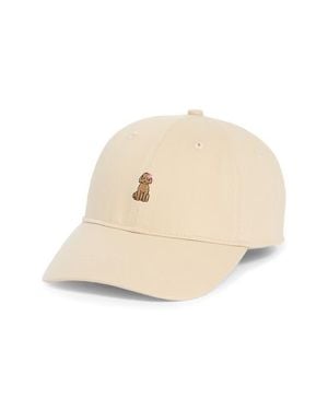 Frasier Sterling Embroidered Island Pup Canvas Adjustable Baseball Cap - Natural