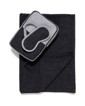 Sofiacashmere Sophia Cashmere Colorblock Travel Set - Black
