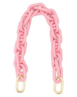 Clare V. Shortie Resin Link Chain Strap - Pink