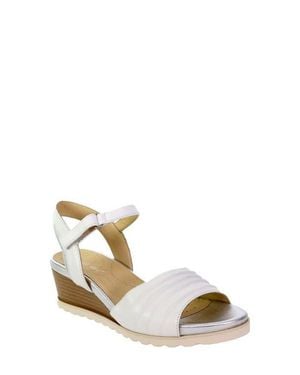 David Tate Kena Ankle Strap Wedge Sandal - Metallic