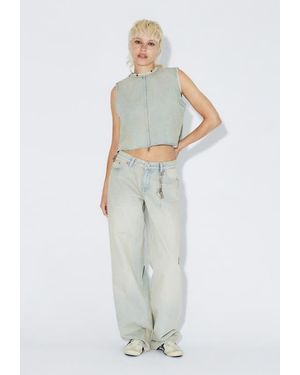 Dr. Denim Hill Low Relaxed Jeans - White