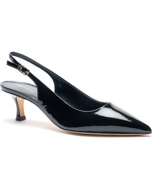 Bruno Magli Palerma Pointed Toe Kitten Heel Slingback Pump - Blue