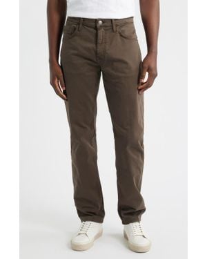 Mavi Zach Straight Leg Twill Pants - Brown