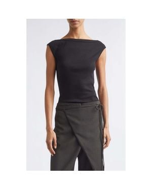 St. Agni Organic Cotton Ballerina Top - Black