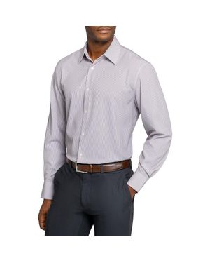W.r.k. Regular Fit Tile Print Performance Dress Shirt - Gray