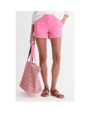 Vineyard Vines Herringbone Stretch Cotton Shorts - Pink
