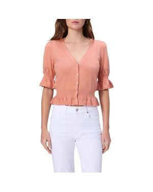 PAIGE Vetra Cotton & Silk Blend Sweater - Red