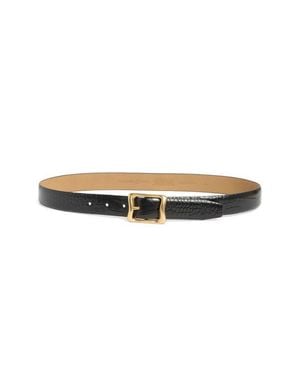 Treasure & Bond Tana Croc Embossed Leather Belt - Black
