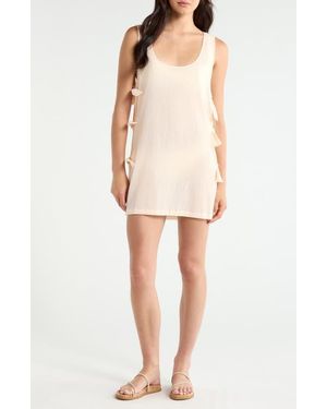 Sanctuary Side Tie A-Line Cover-Up Dress - Pink