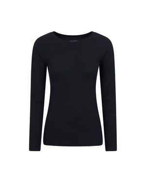 Mountain Warehouse Carmel Ribbed Seamless Thermal Top - Black