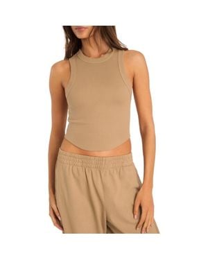 Vitamin A Daybreak Essential Crop Tank - Brown