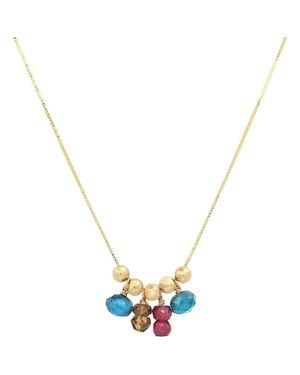 Elliot Young Moveable Jewel Tone Bead 14K Necklace - Metallic