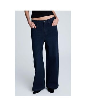 Kenneth Cole Low Rise Wide Leg Jeans - Blue
