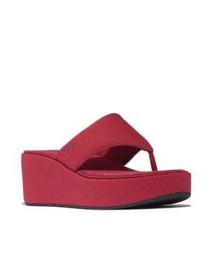 Fitflop Platfforms Wedge Toe Post - Red
