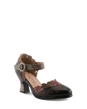 Spring Step Happydance Ankle Strap Pump - Metallic