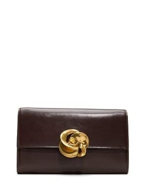 Ted Baker Kira Rose Leather Clutch - Gray
