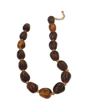 MacRae & Co Amber Glow Beaded Necklace - Brown