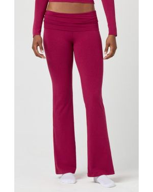 Florence By Mills Softie Cotton Blend Fold Over Pants - Red