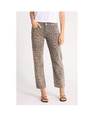 RE/DONE Blondie Mid Rise Crop Straight Leg Jeans - Gray