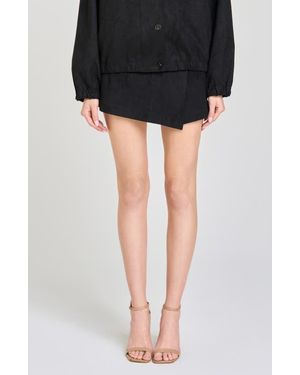 Wayf Parker Faux Wrap Skort - Black
