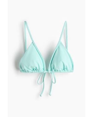 H&M Padded Triangle Bikini Top - Blue