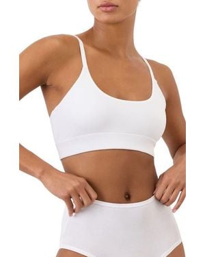 Pact Everyday Strappy Scoop Bralette Made With Organic Cotton - White