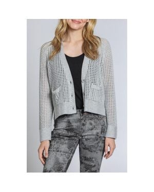 Apny Open Stitch Cardigan - Gray