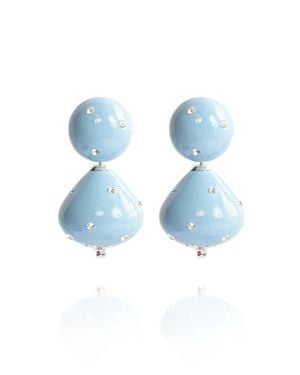 Saule Label Nina Jet Earrings - Blue