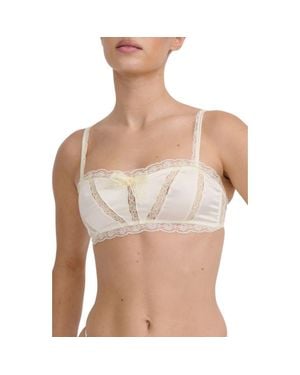 KAT THE LABEL Lana Lace Trim Bralette - Brown