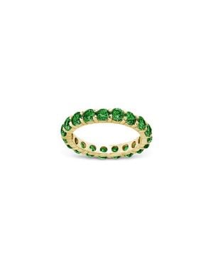 Sterling Forever Gracie Cubic Zirconia Eternity Ring - Green