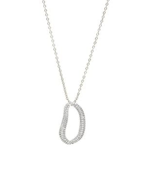 Classicharms Infinity Pavé Irregular Hoop Pendant Necklace - Blue