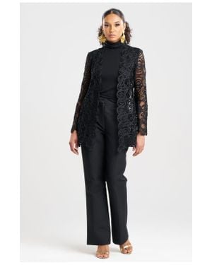 Natori Raffia Lace Blazer - Black