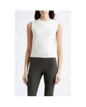 Vince Wool Blend Crewneck Shell - Gray