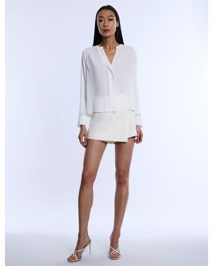 BCBGMAXAZRIA Tailored Skort - White