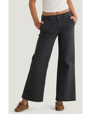 Free Fly Wide Leg Stretch Cotton Pants - Black