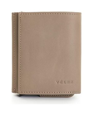 Velez Garry Tech Leather Card Holder - Brown