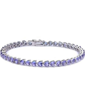 Donatello Gian Heart Cut Tanzanite Tennis Bracelet - Blue